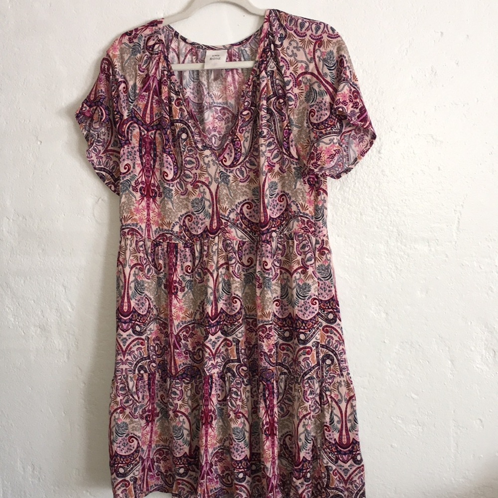 Knox Rose Baby Doll multi color Dress size small